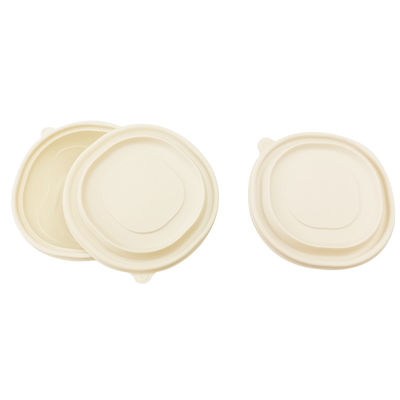 Couleur naturelle boîte à déjeuner jetable biodégradable poudre à fécule de maïs portable étanche aux fuites