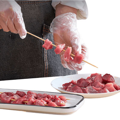 Grade alimentaire BBQ Bambous Bâtons de couleur naturelle Bambous à l'extérieur Barbecue Skewers