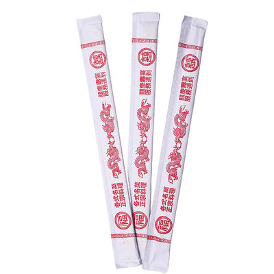 Manches de papier complètes enveloppées individuellement baguettes de bambou rondes baguettes jumelles