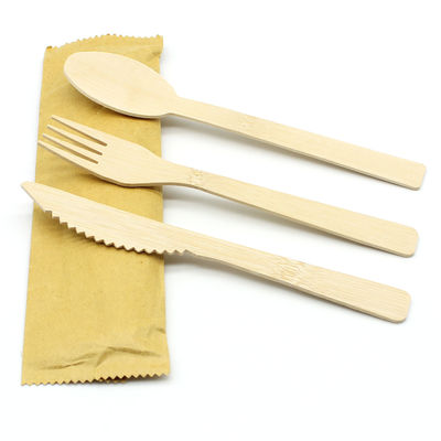 Couverts de bambou légers jetables