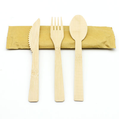 Couverts de bambou légers jetables