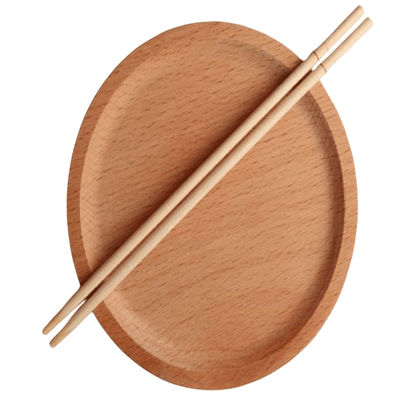 Couleur naturelle OPP Emballage en bambou rond Bâtons à manger jetables personnalisés Bâtons à manger uniques Biodégradables