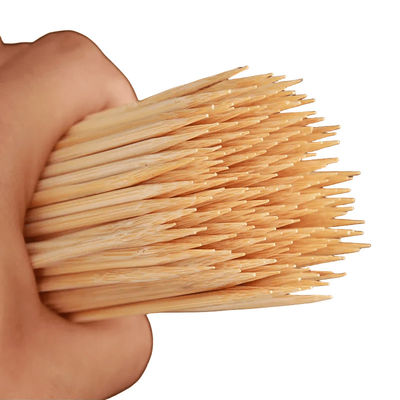 Grade alimentaire BBQ Bambous Bâtons de couleur naturelle Bambous à l'extérieur Barbecue Skewers