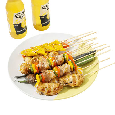Bâtons jetables en bambou pour barbecue de 4,0 cm de large et de 50 cm de long
