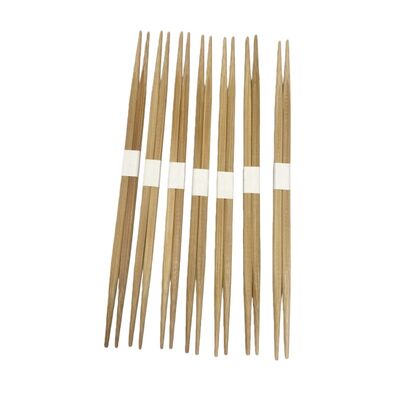 Hot Sale Restaurant 2 Pointed Dark Brown Carbonized Disposable Eco Bamboo Chopsticks Pack of Pairs Sushi With Customized Sleeve